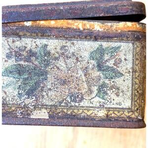 Antique "Pure Indian Tea" Advertising Tin with Lithographed Woman ~ England